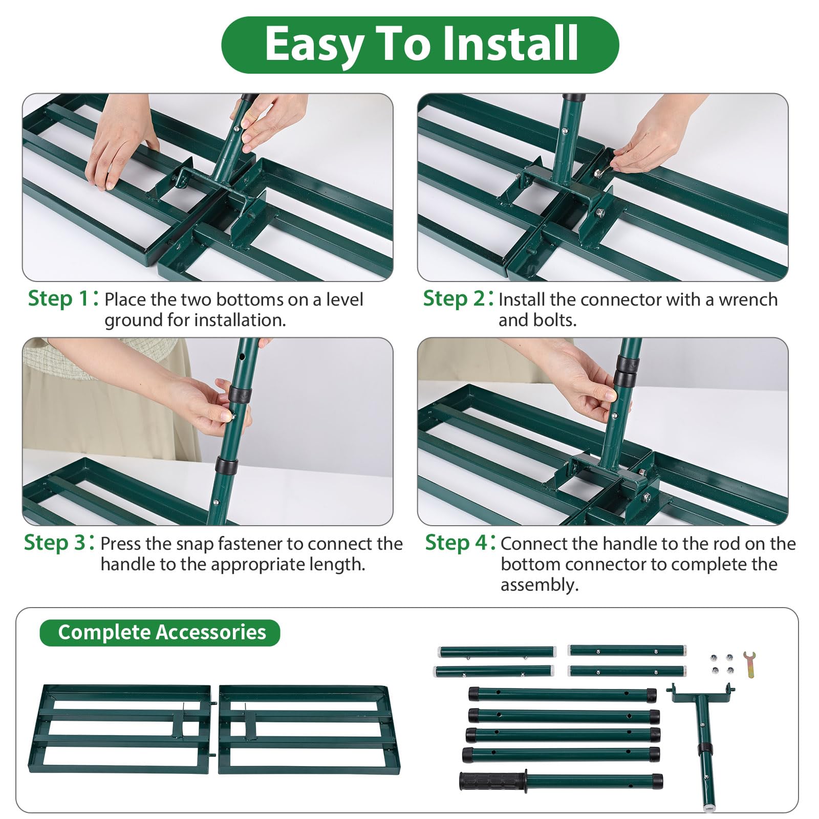 HIDALIFE wide surface plate for precise leveling on greens and fields