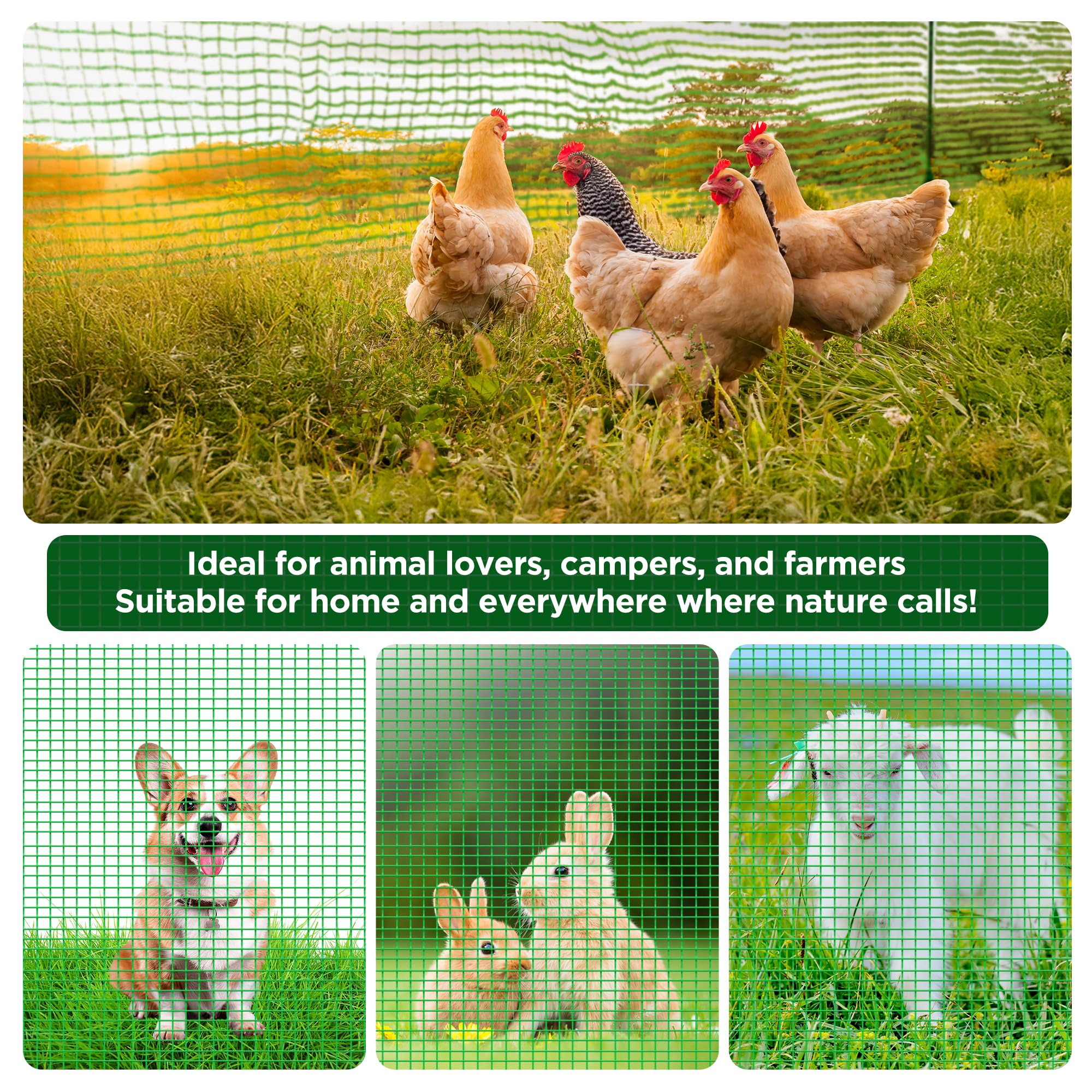 HIDALIFE multi-purpose fence kit for pet containment and garden protection