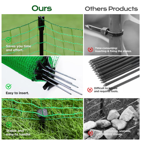 HIDALIFE portable garden fence roll for easy storage and reuse