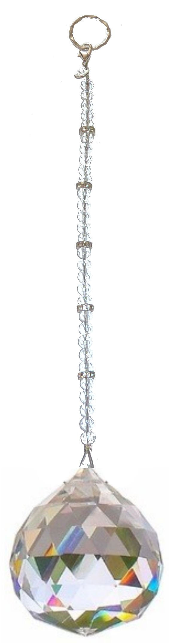 Hidden Hollow Beads crystal suncatcher with 30mm sphere, to brighten windows