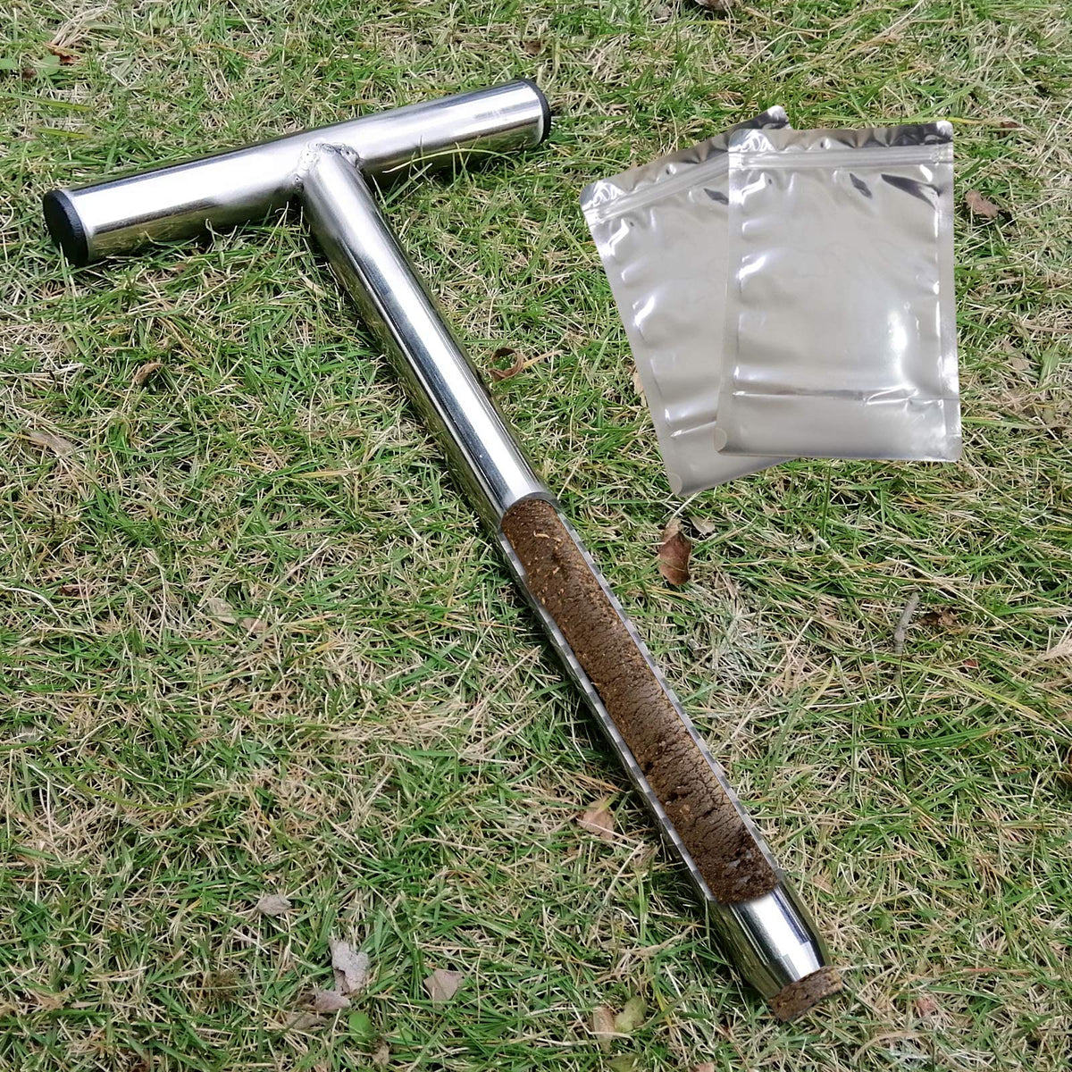 HiHydro 12 inch stainless steel soil probe for precise garden sampling