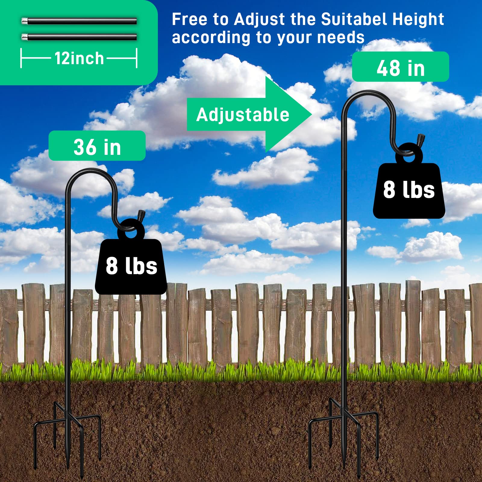 HIEDUYT easy-install outdoor hook for quick garden setup