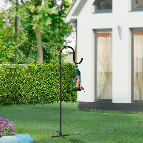 HIEDUYT versatile outdoor hook ideal for bird feeders, solar lights, and decor.
