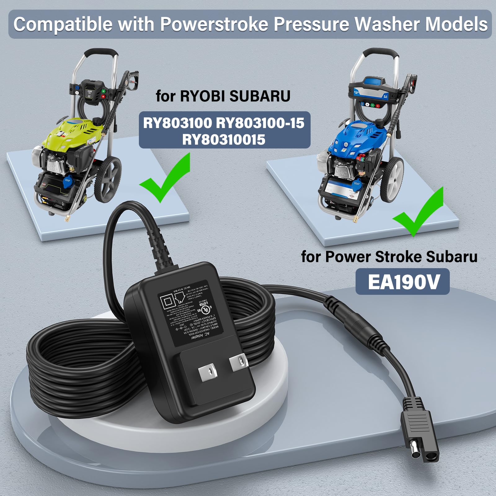 HIENADTOR charger cord compatible with PS80555E for consistent 12V power