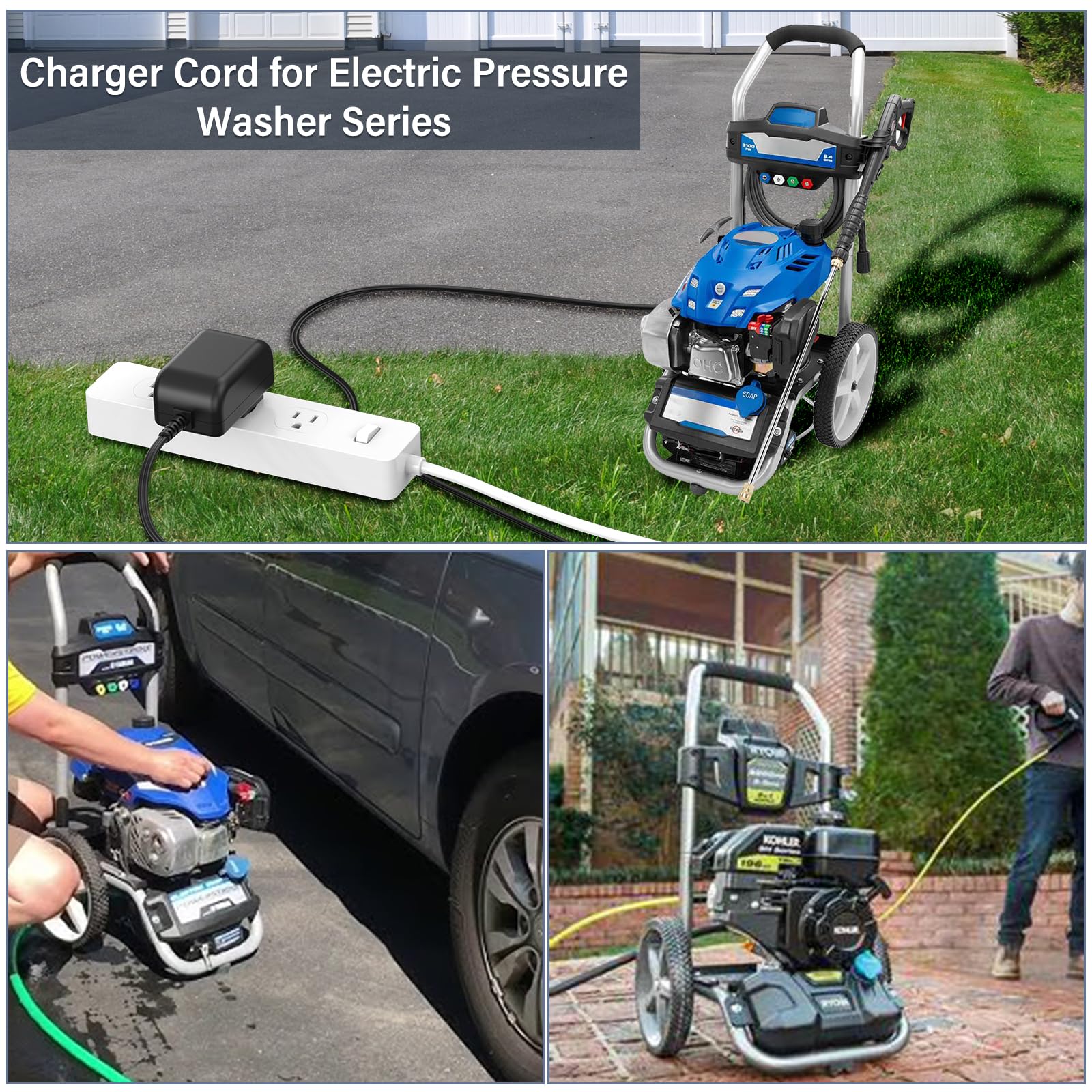 HIENADTOR 12V charger with US plug and 6.5 ft cable for flexible reach