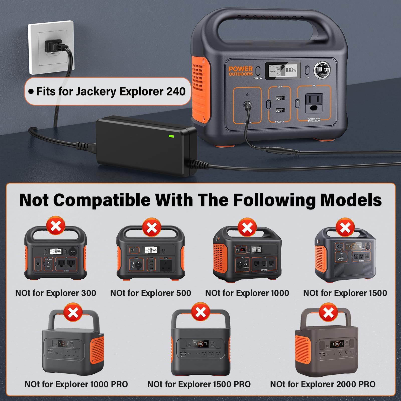 HIENADTOR 8.3 ft cable enables flexible placement near tents or vehicles.
