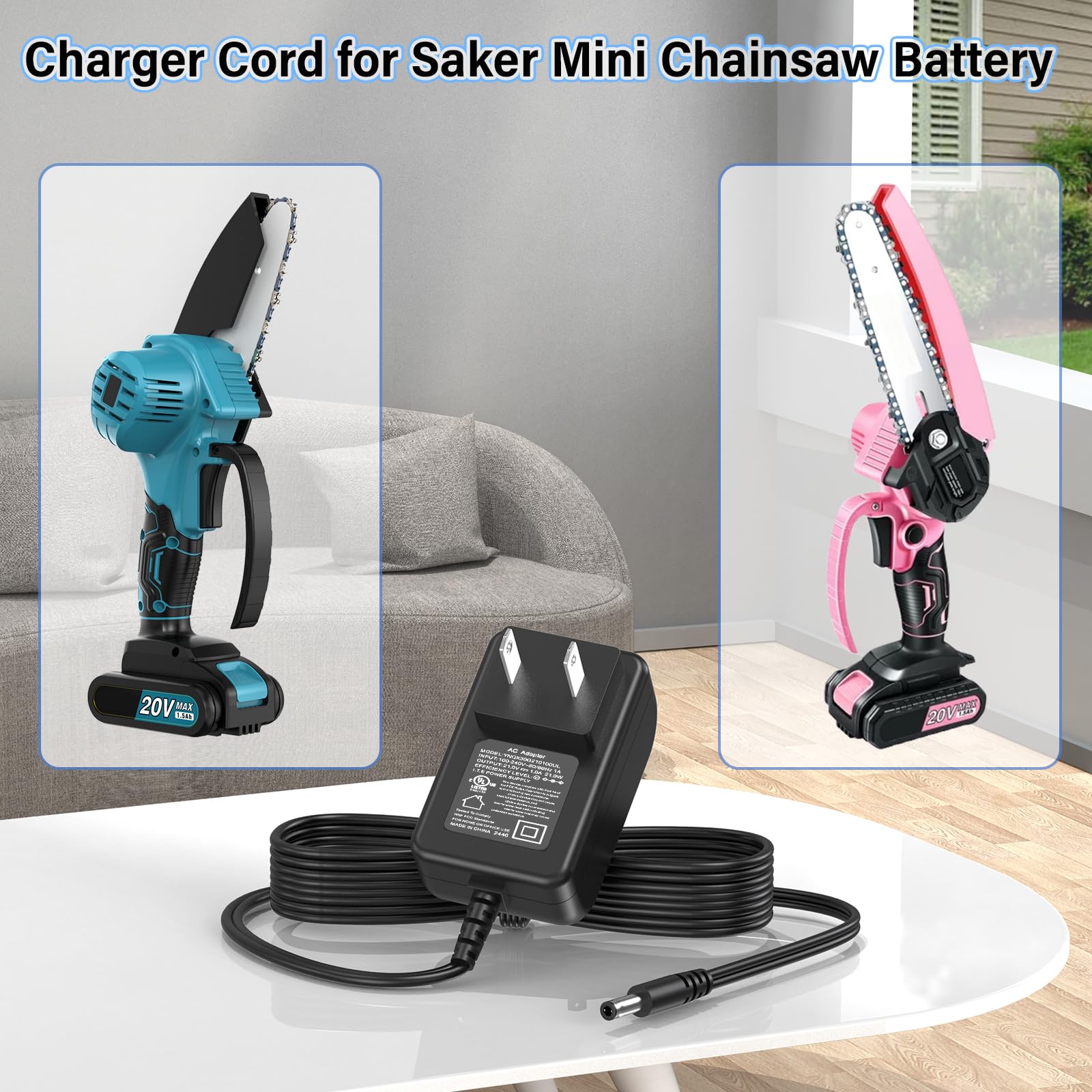 Dual-snap plug charger design ensures safer, more durable charging.