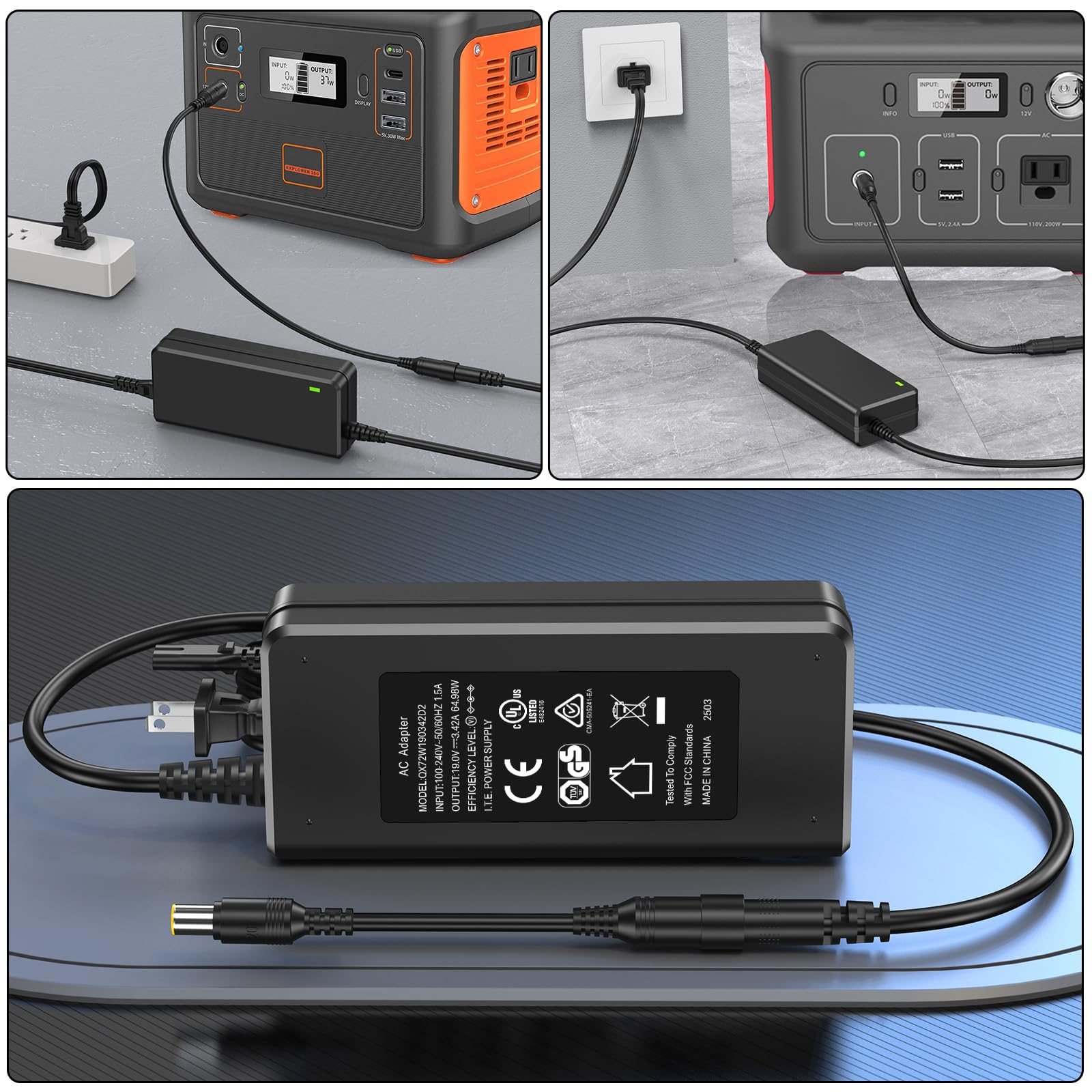 HIENADTOR UL-certified power supply with overload protection.