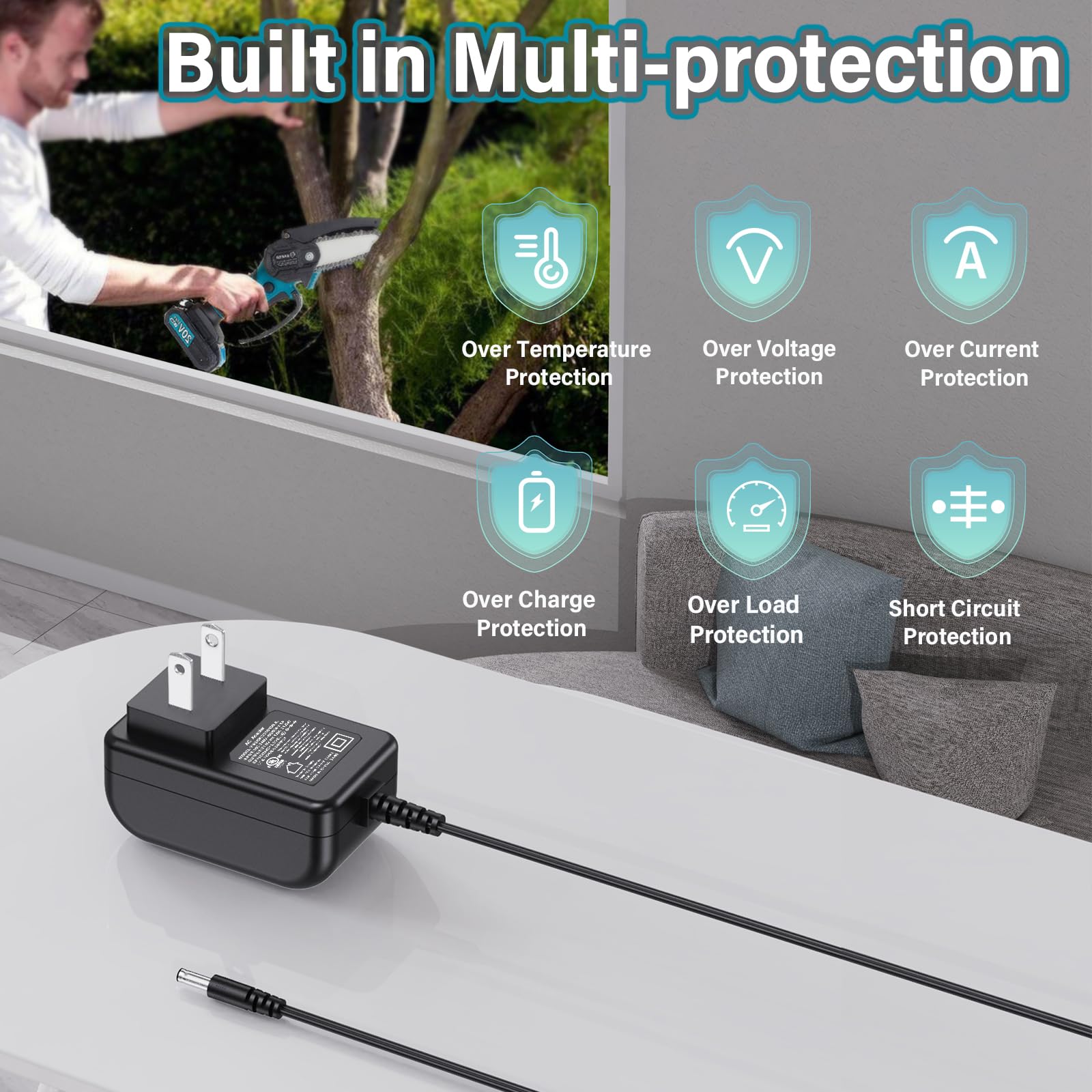 US wall plug version for versatile, easy compatibility.