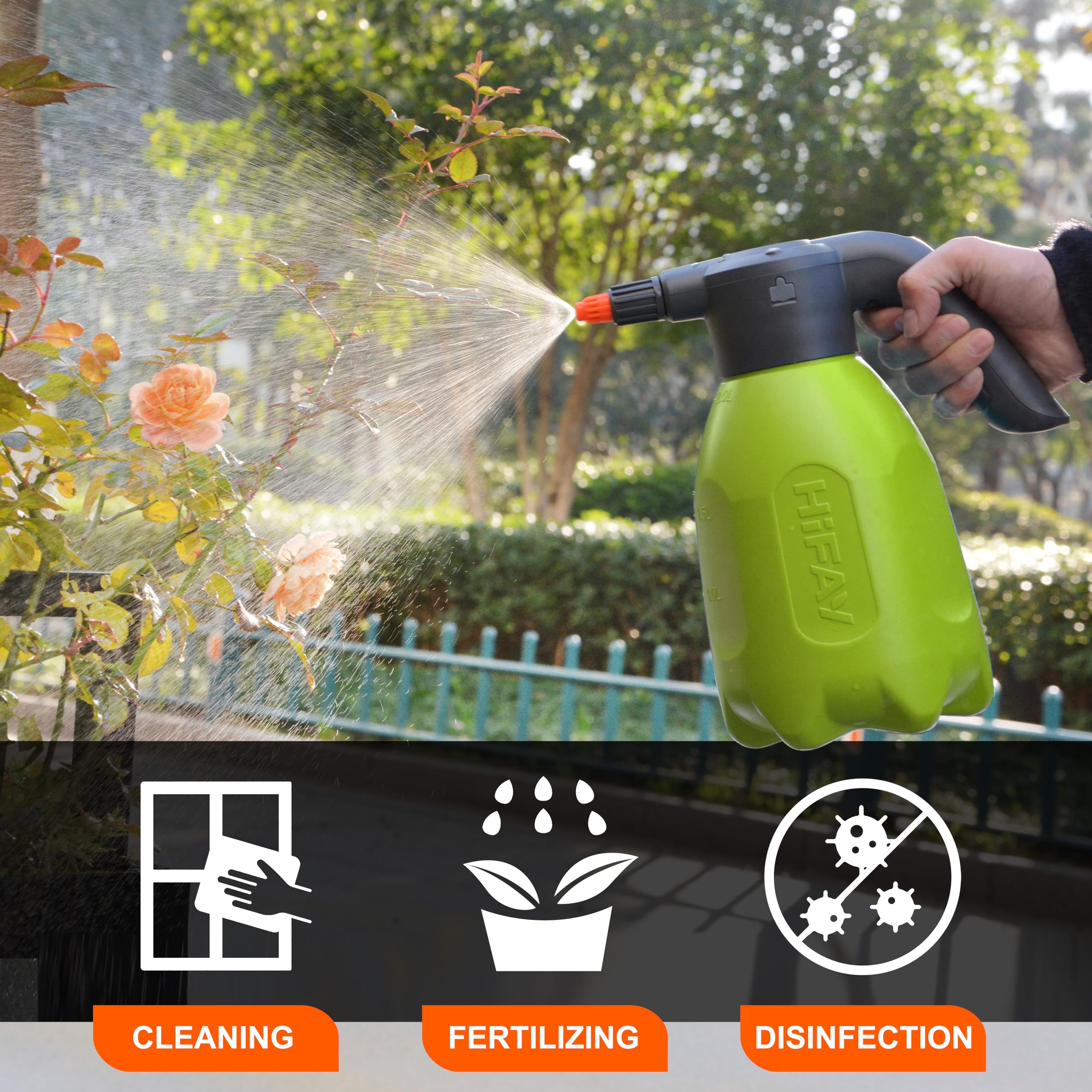 HIFAY ES2-PRO wide-use suits indoor plants, garden beds, and cleaning tasks.