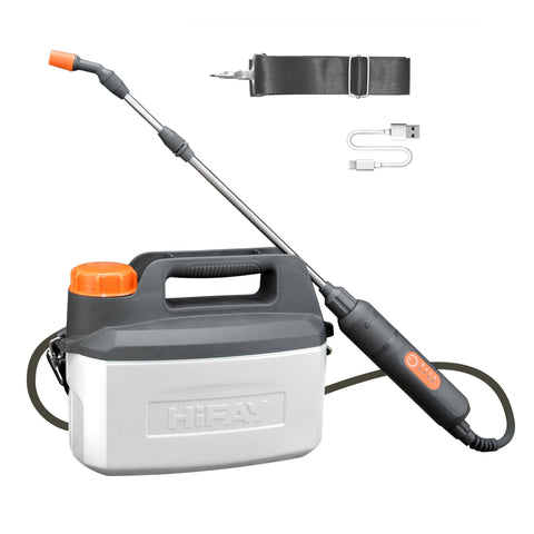 HIFAY ES4-PRO bottle with retractable wand enabling reaching high pots for precise watering.