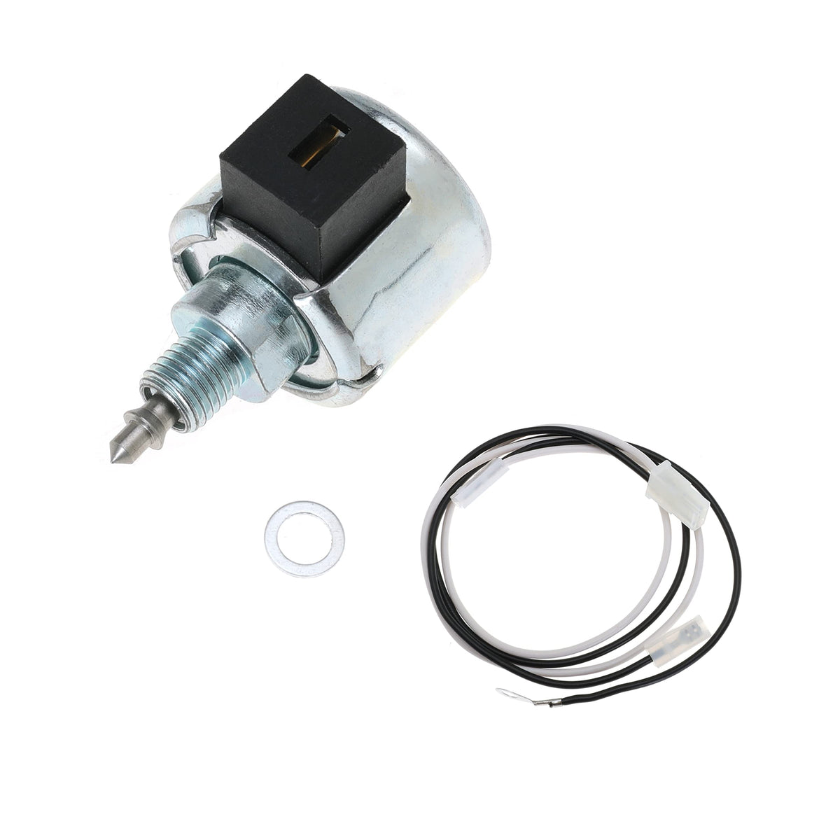 HiFeedor fuel shut-off solenoid front view for lawn equipment, quick reliable replacement