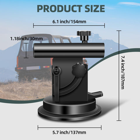 Hifor suction cup six-inch base shows strong hold on surfaces