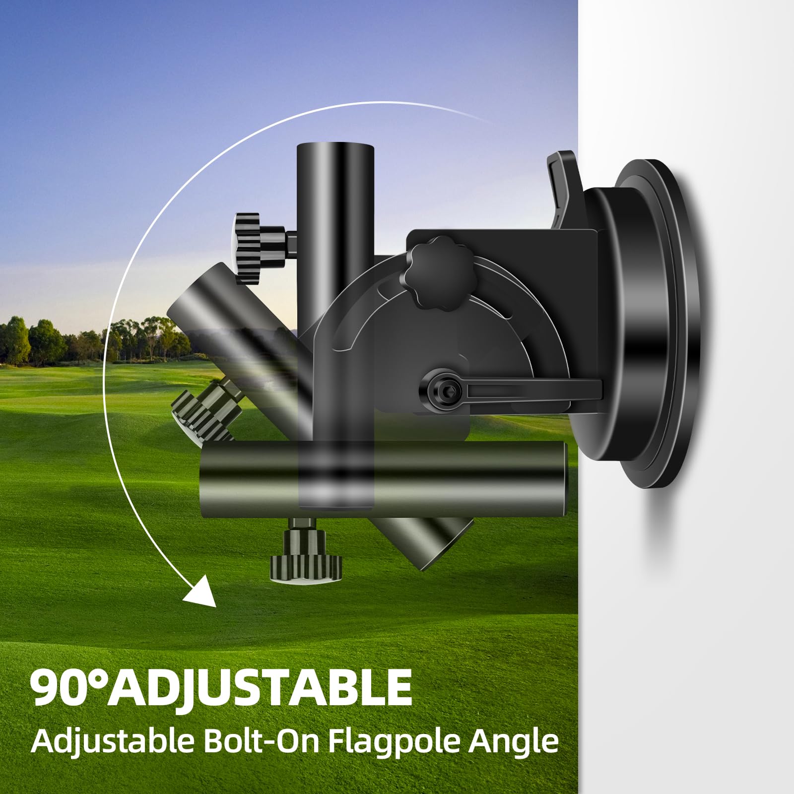 Hifor suction cup flag holder angle adjustment allows versatile pole positioning.