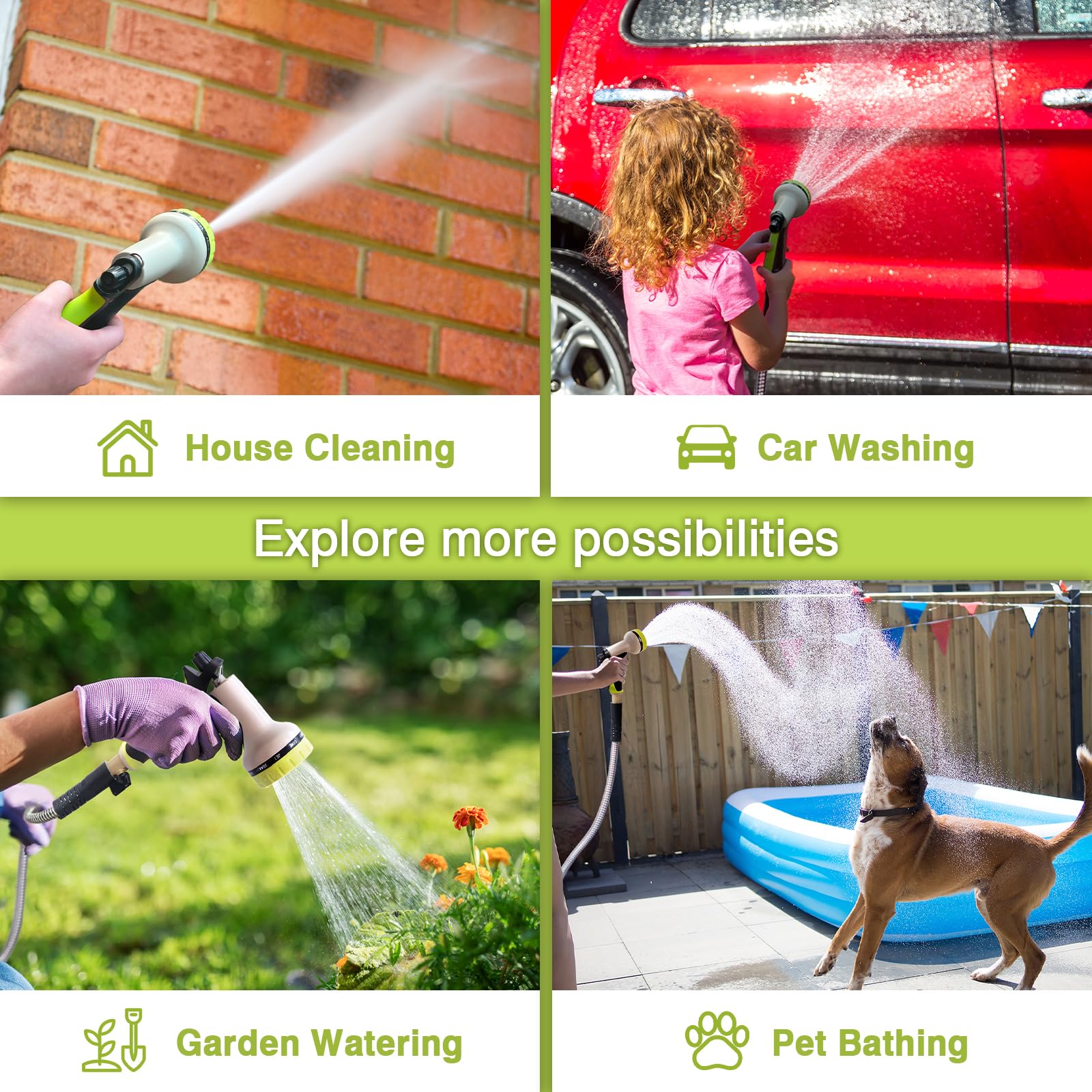 Higen garden scenarios image showing versatile outdoor watering