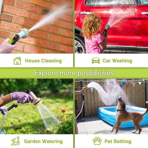 Higen garden scenarios image showing versatile outdoor watering
