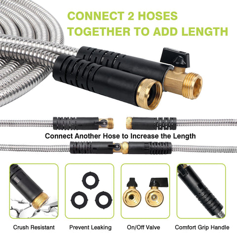 Higen weatherproof hose designed to withstand sun and cold