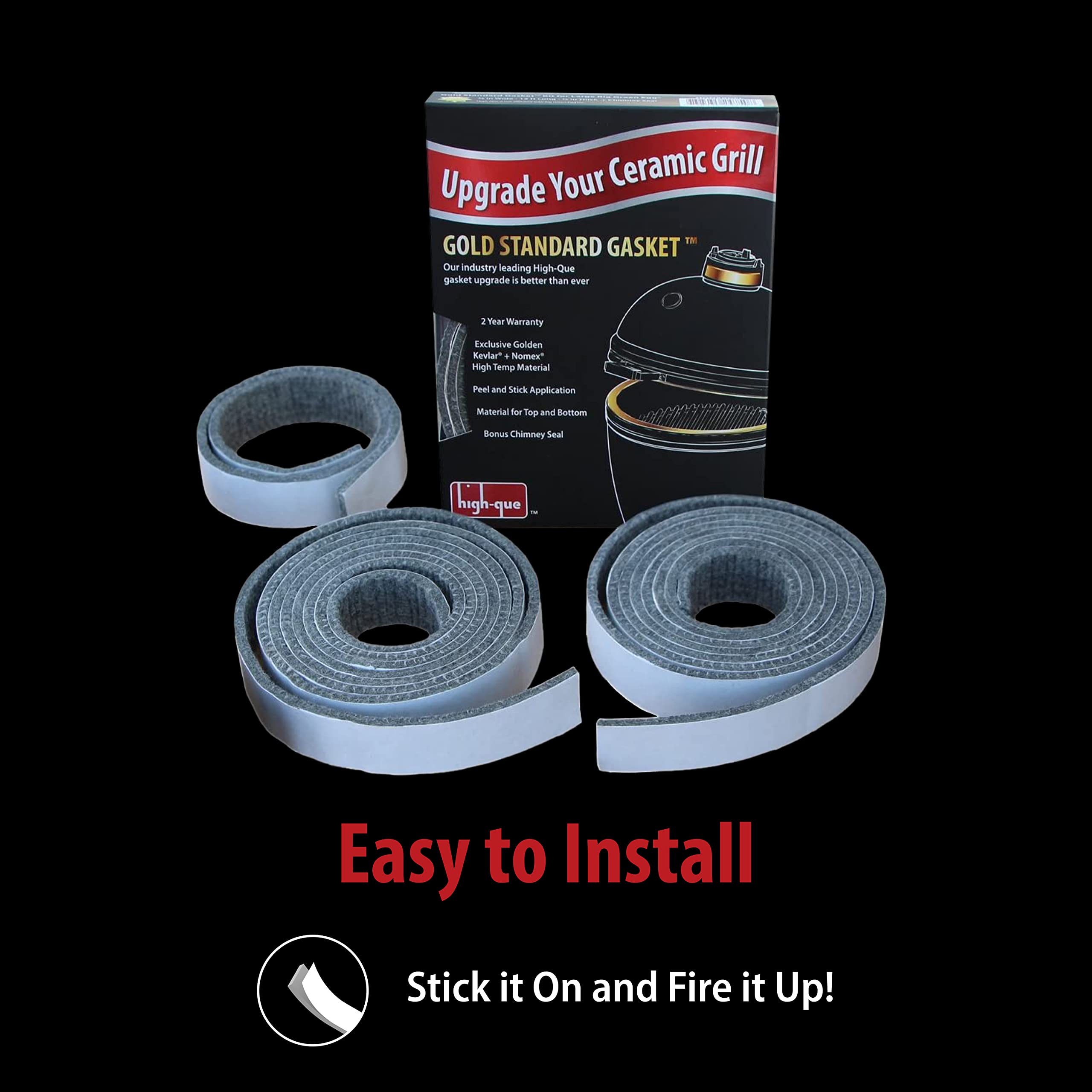 Chimney seal included with High-Que gasket for improved performance.