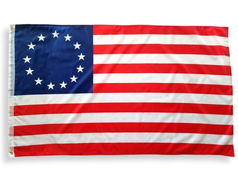 High Supply Betsy Ross 3x5 flag made of durable polyester for outdoor display.