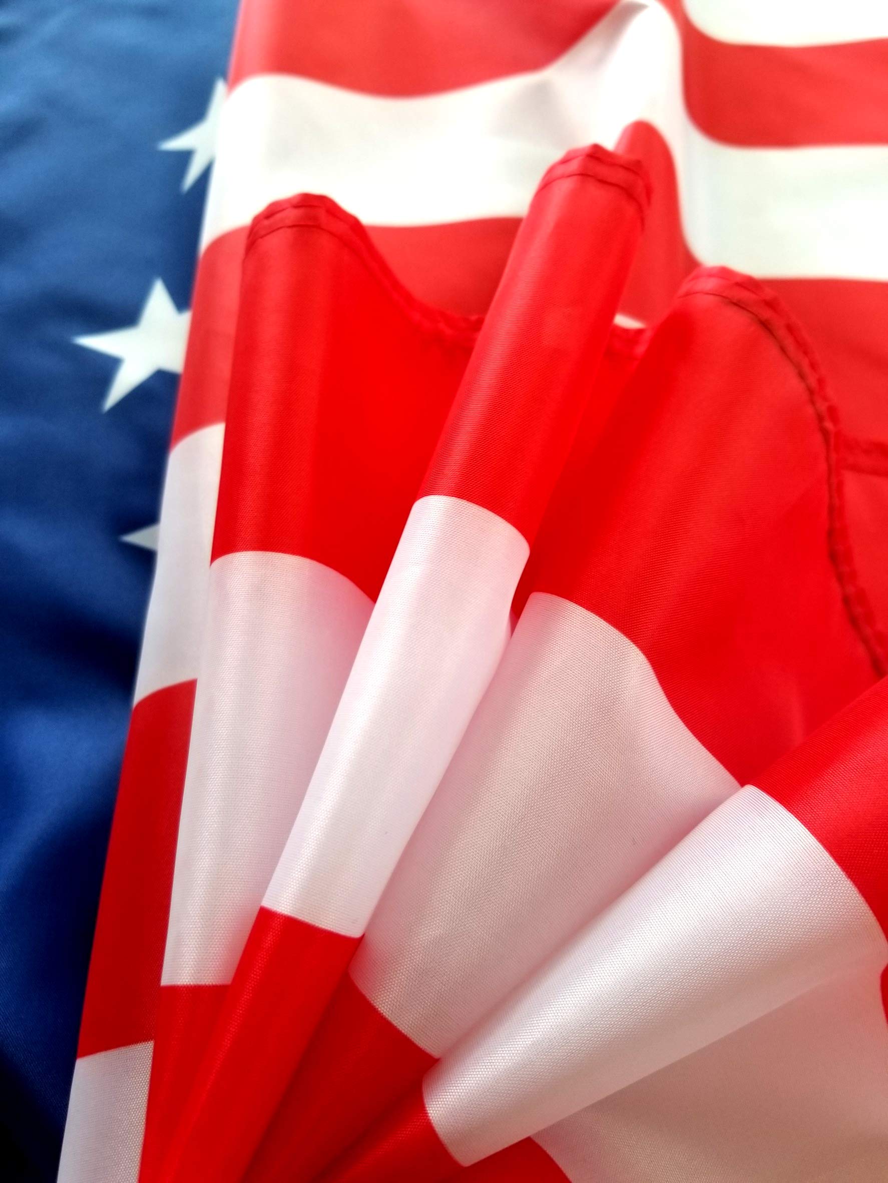 Betsy Ross flag shows vibrant red, white, and blue colors.