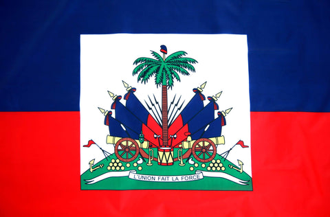 High Supply Haiti flag 100% polyester shows vibrant red and blue colors
