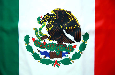 High Supply Mexico flag waving in breeze with brass grommets for sturdy mounting