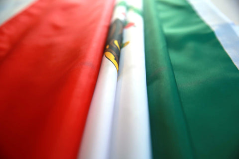 High Supply Mexico flag polyester fabric highlights lightweight, durable material ideal for quick setup