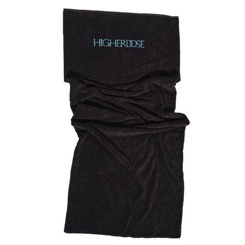 HigherDOSE infrared sauna blanket towel insert inside the blanket absorbs sweat