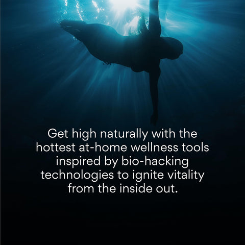 HigherDOSE luxury sauna accessory presented as part of the setup