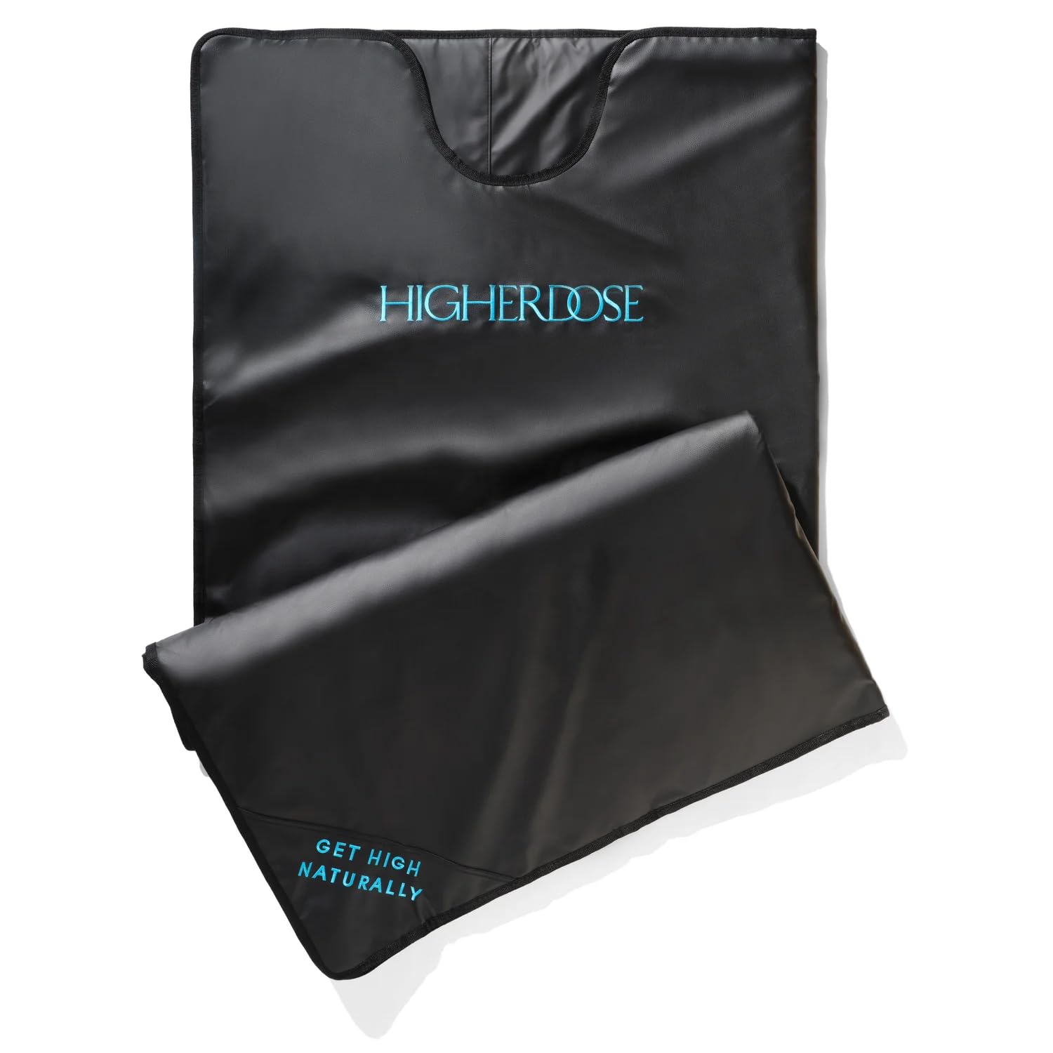 HigherDOSE sauna blanket in use for full-body infrared relaxation at home.