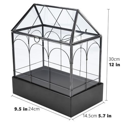 HighFree waterproof metal tray keeps soil and runoff contained while you arrange decor.