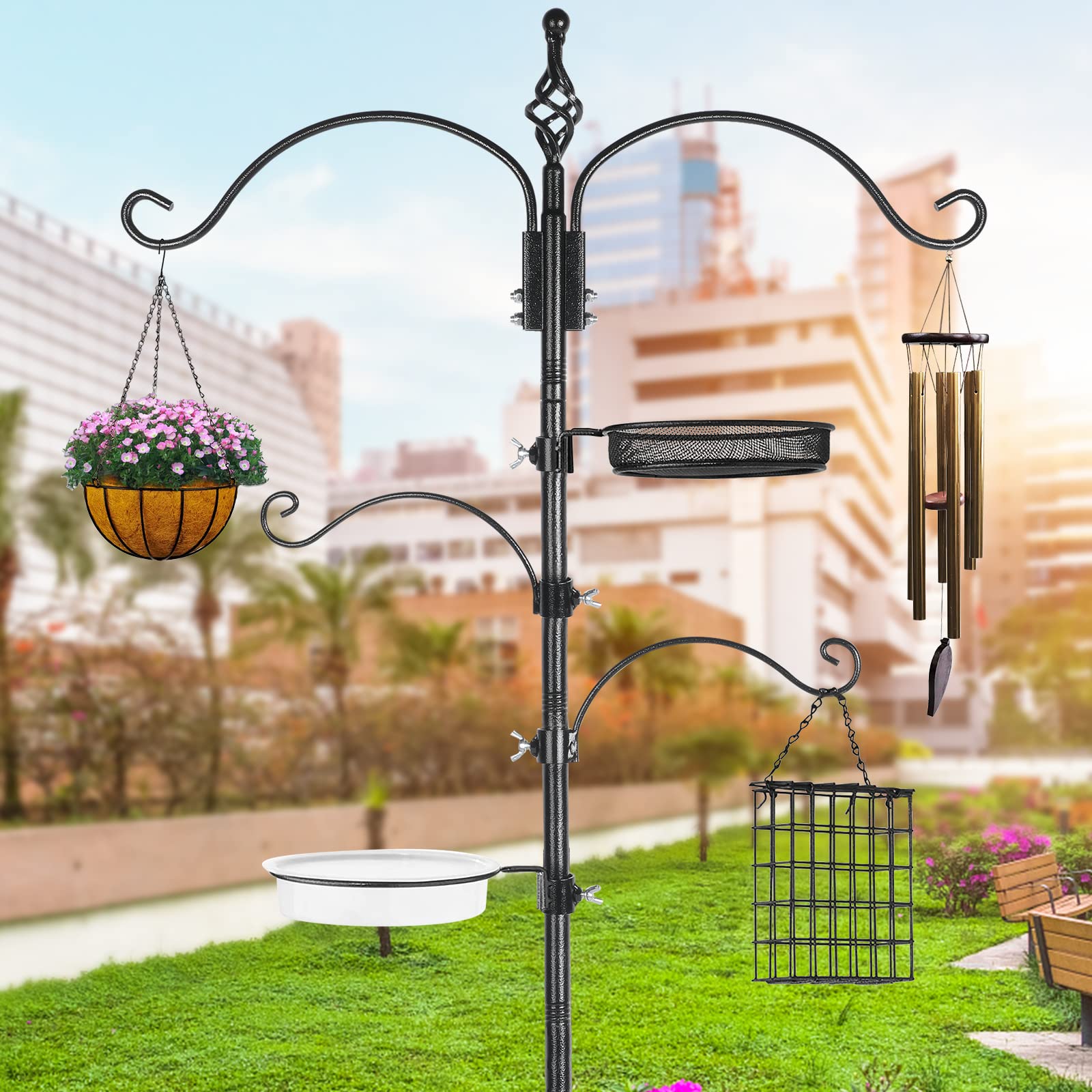 Highpro 83-inch feeding station ready to attract birds from your yard.