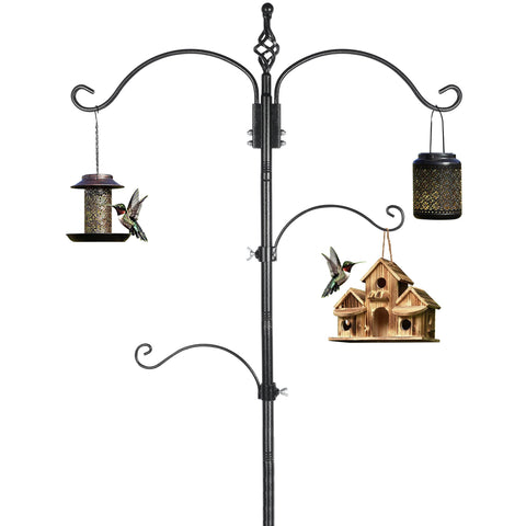 Highpro 83inch bird feeder pole top hooks for large feeders