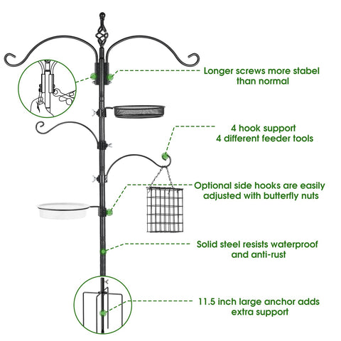 Highpro weatherproof metal construction ensures durable garden use.
