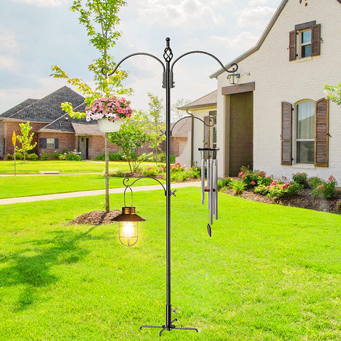 Highpro bird feeder pole with 5-prong base for stability