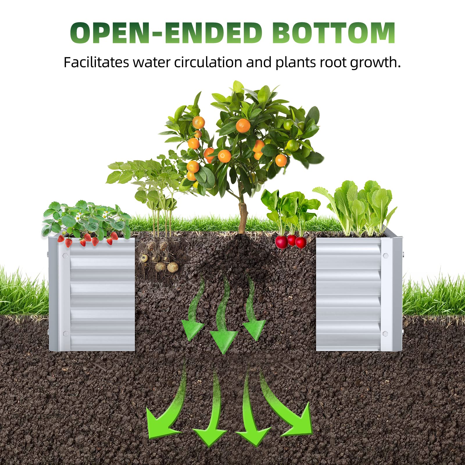 Highpro eco-friendly recyclable steel bed supports sustainable gardening