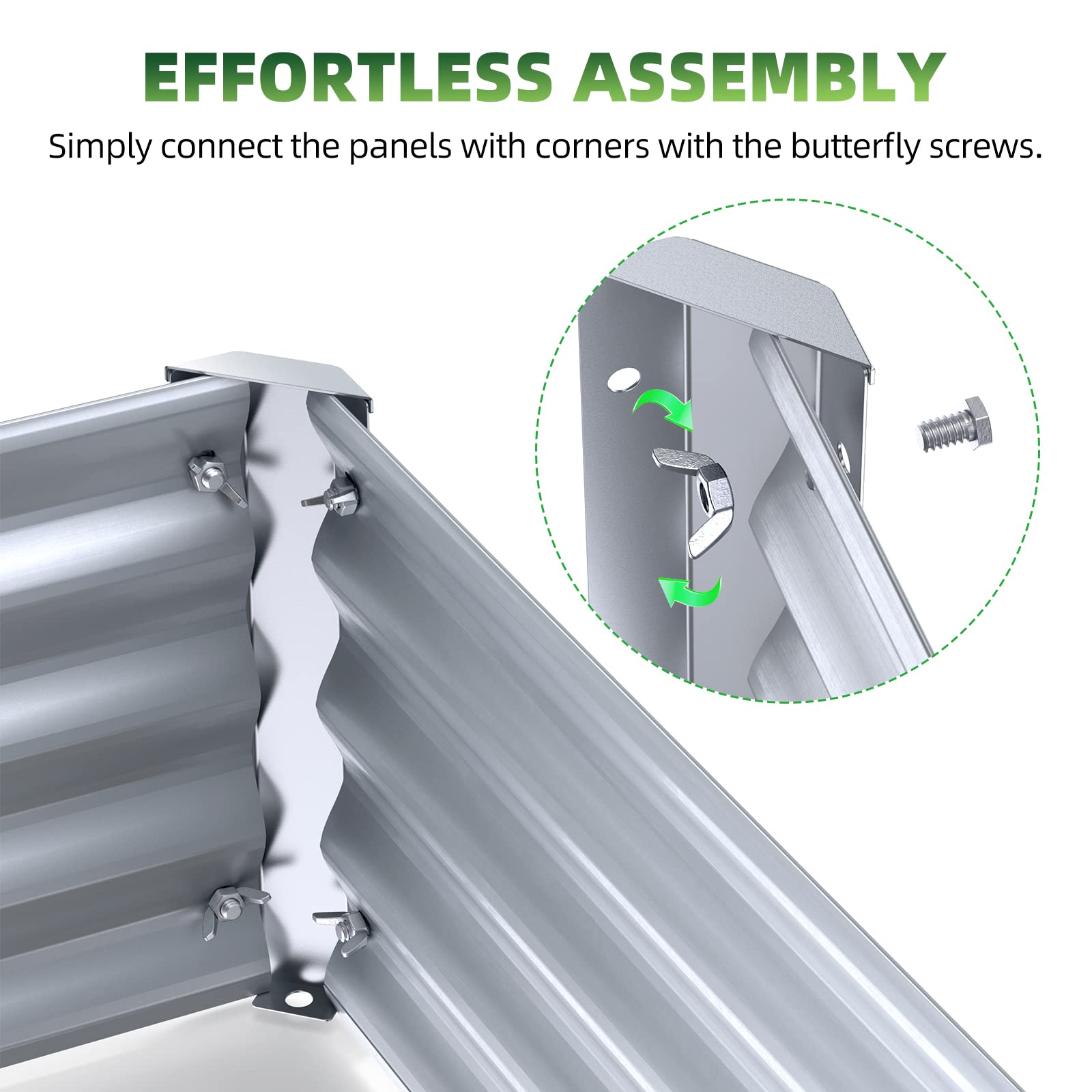 Highpro galvanized steel bed shows heavy-duty construction for outdoor use