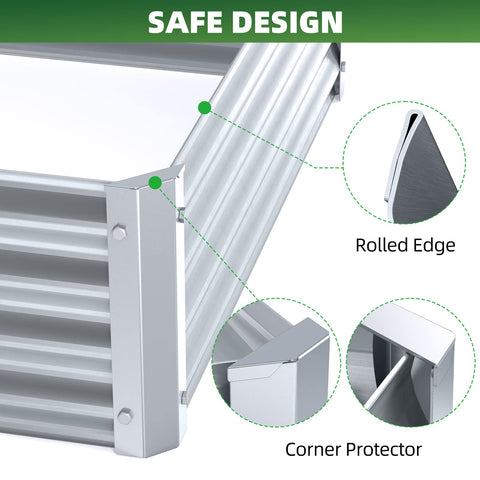 Highpro galvanized-steel bed open-bottom design promotes drainage