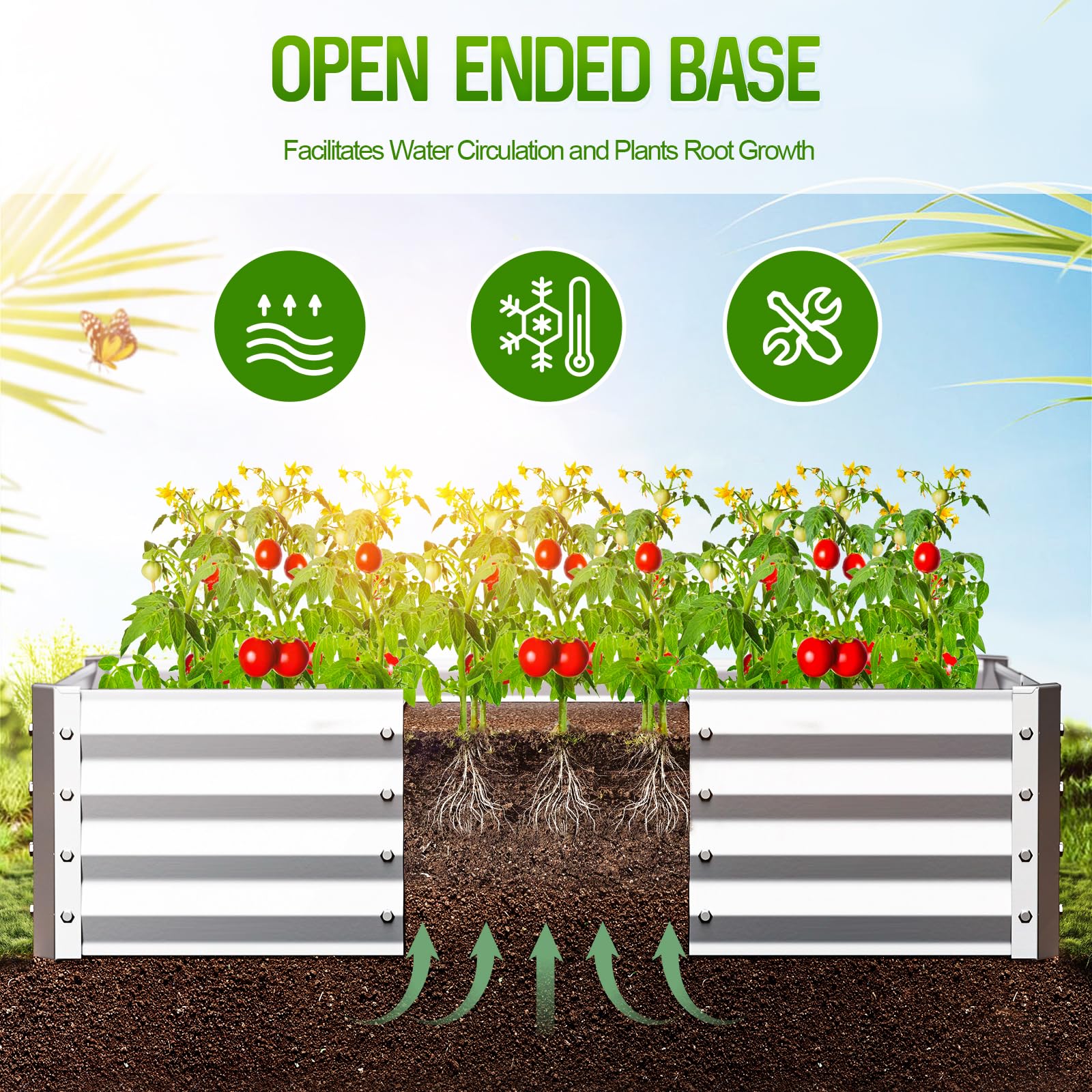 Highpro open-base design supports roots with improved drainage for deep-rooted plants