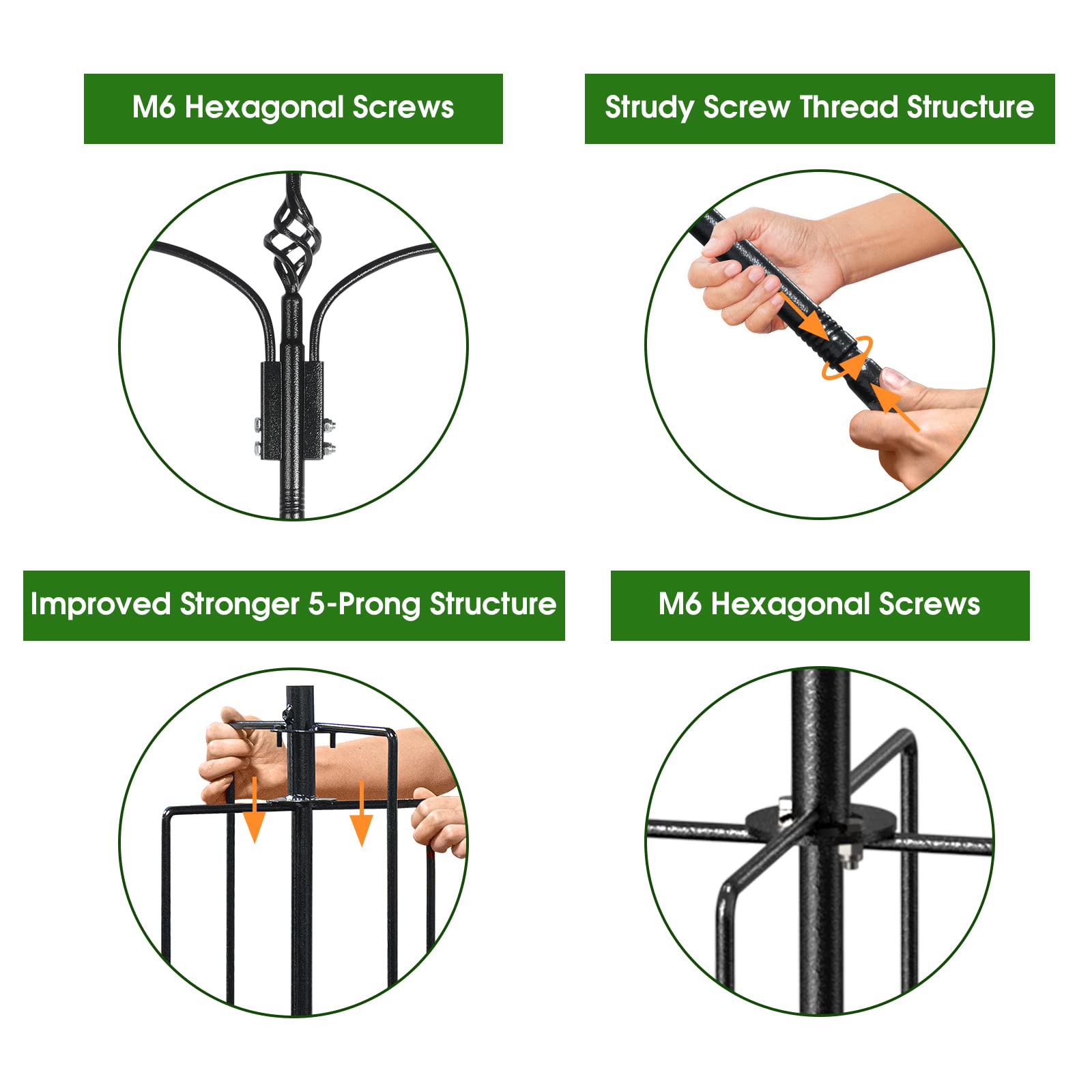 Highpro weather-resistant bird feeder pole for year-round use