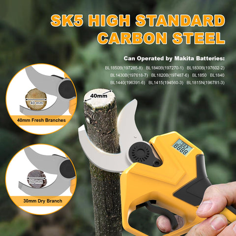Highsam cordless pruning shears with a brushless motor and durable blades for strong cuts.