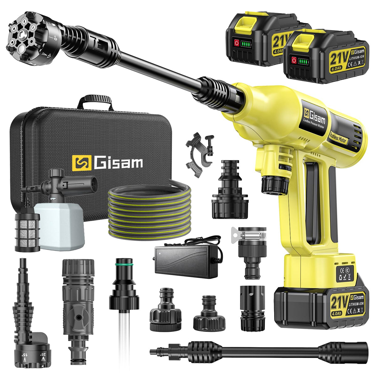 Highsam cordless pressure washer main unit for versatile outdoor cleaning.