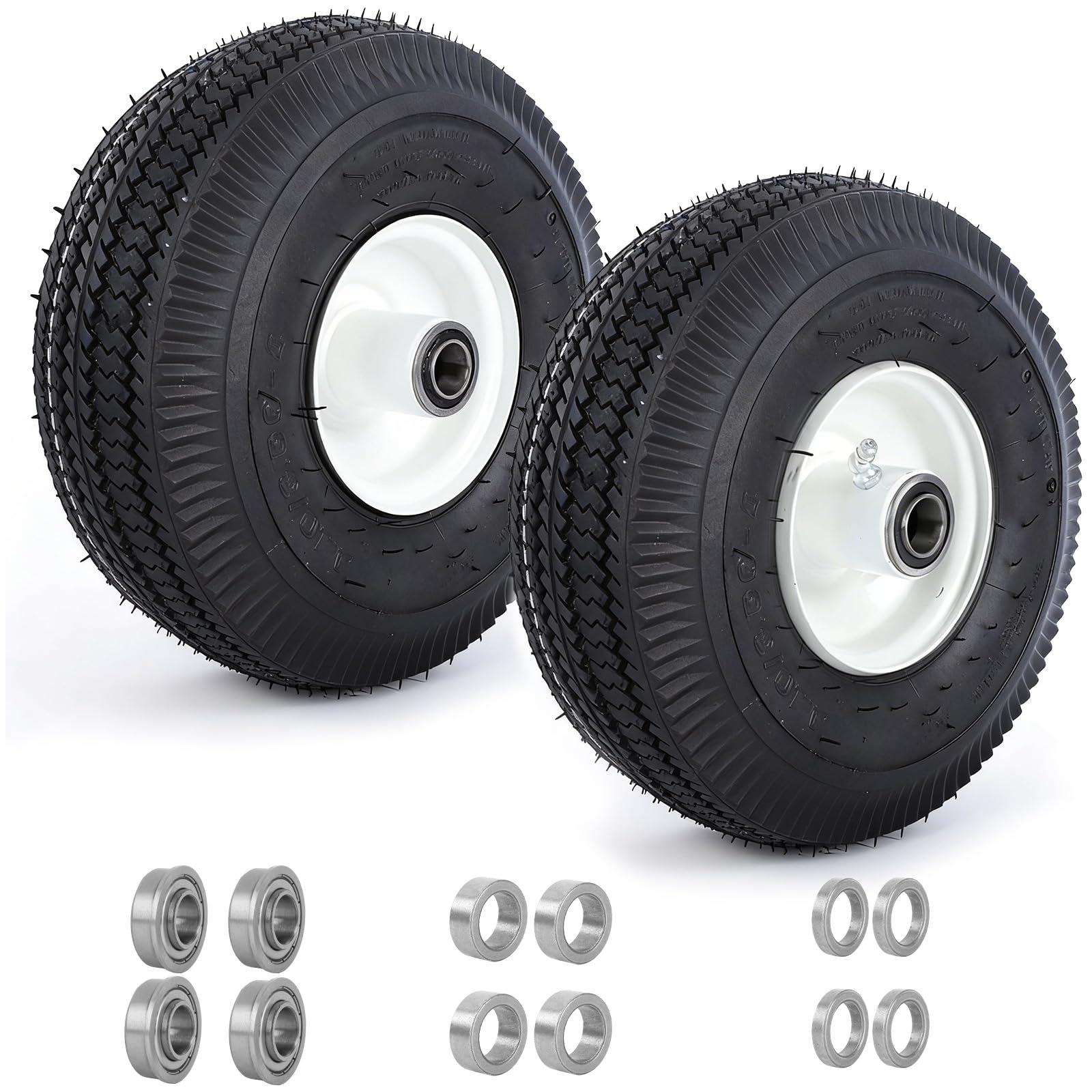 Hightall tubeless lawn mower tire side view highlighting puncture resistance.