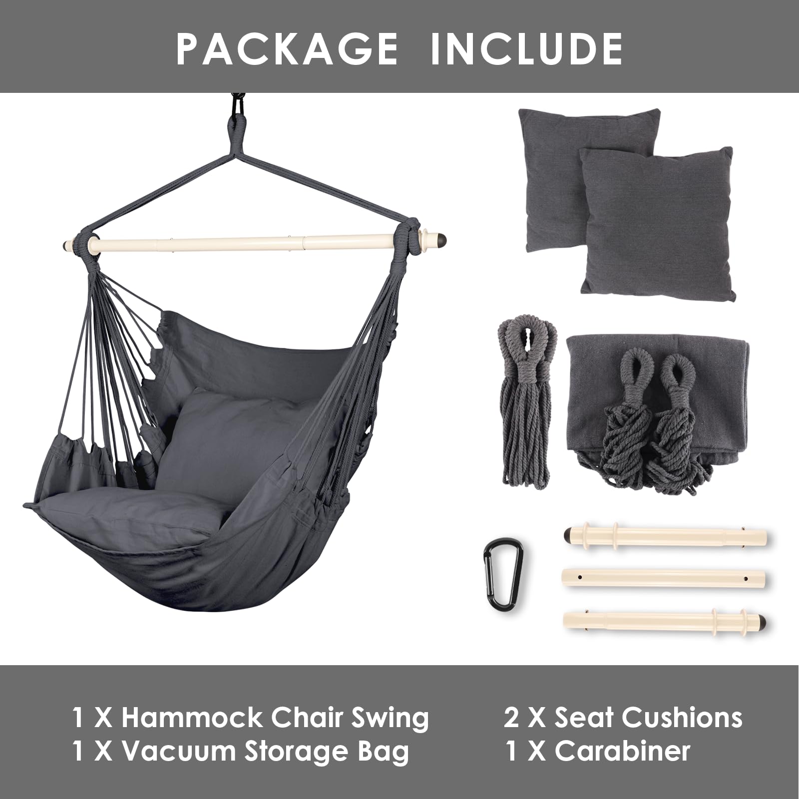 Highwild vacuum storage bag helps compact, tidy storage when not in use.