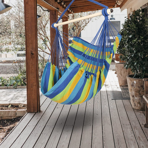 Highwild hammock chair includes vacuum storage bag for compact transport