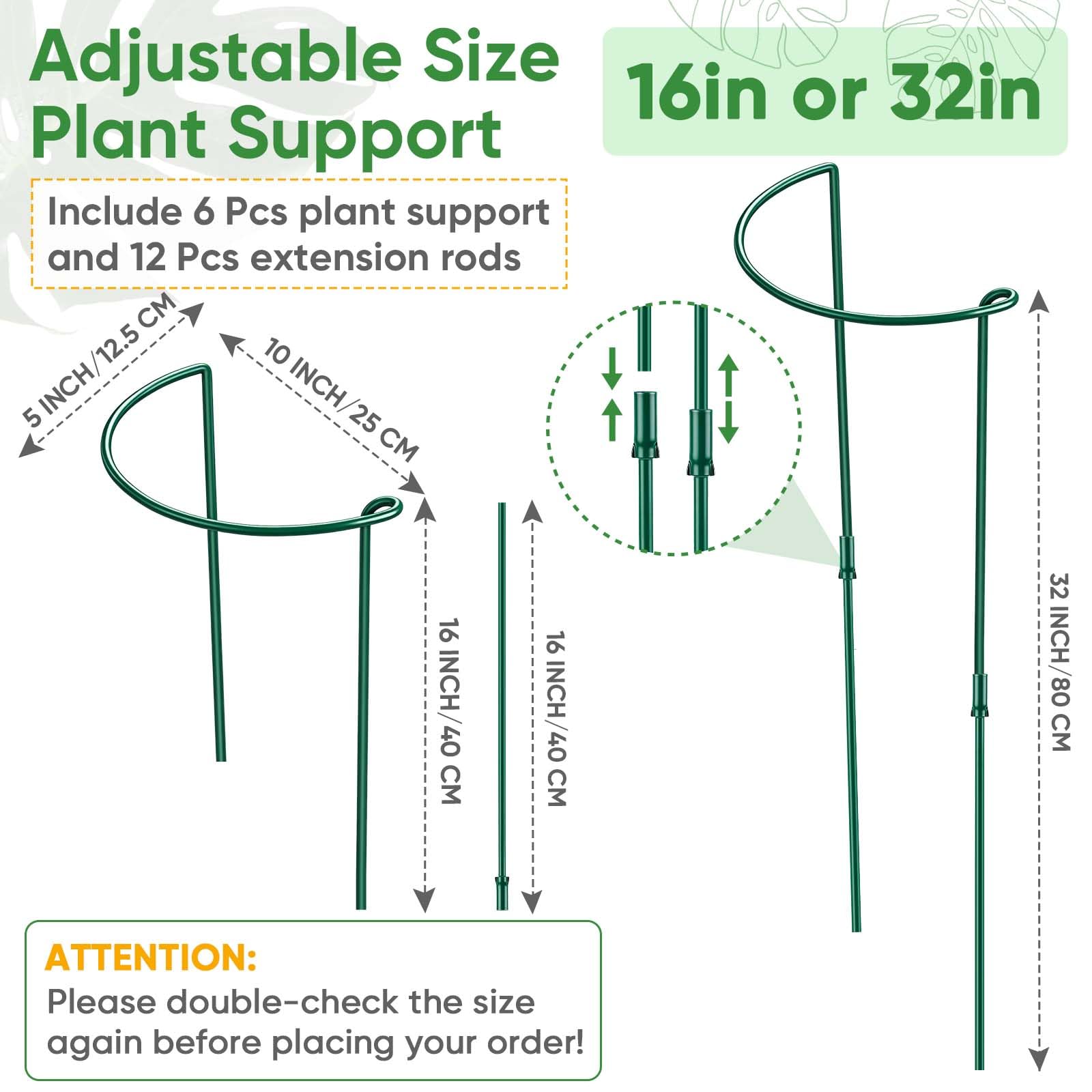HiGift 16in extension tube enables easy height adjustment for taller plants.