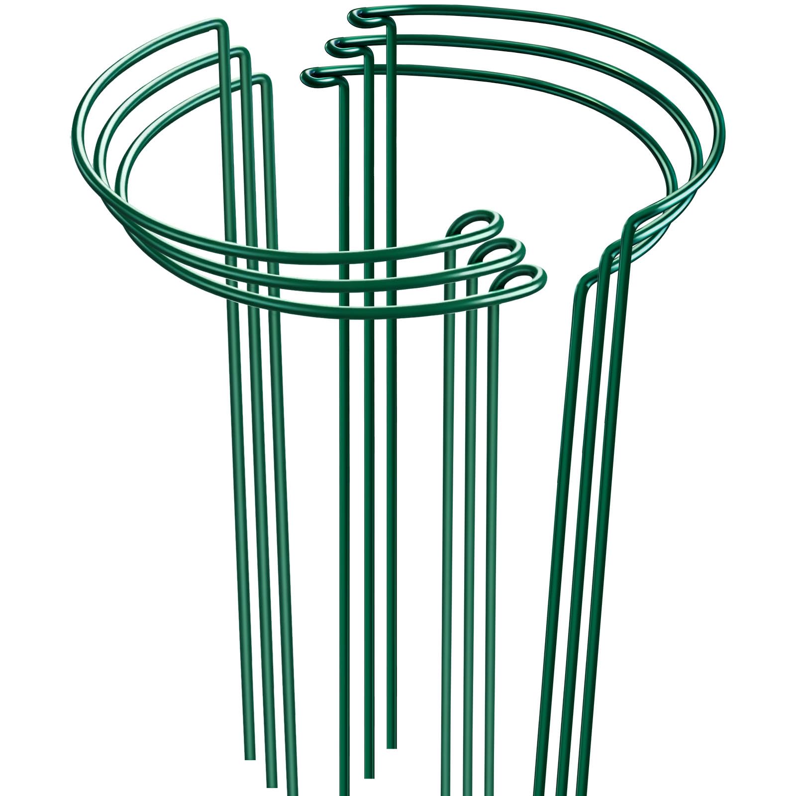 HiGift 6-pack 24in plant stakes provide tall support for blooms and tomatoes.