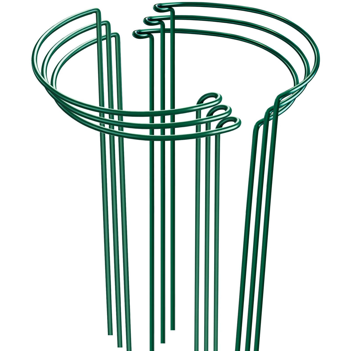 HiGift 6-pack 24in plant stakes provide tall support for blooms and tomatoes.