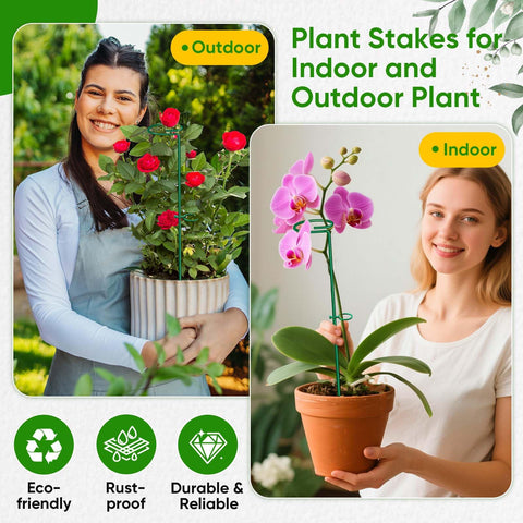 HiGift 10-pack clips secure flowering stems for neat, healthy growth.