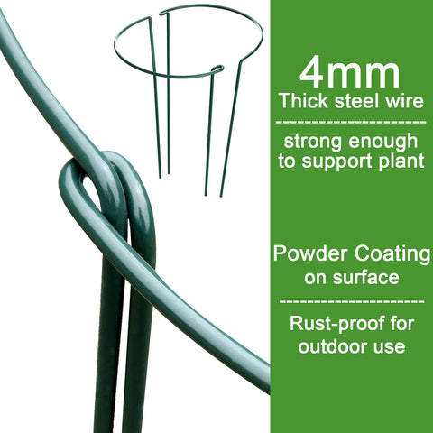 HiGift dark-green finish blends with foliage for discreet garden support.